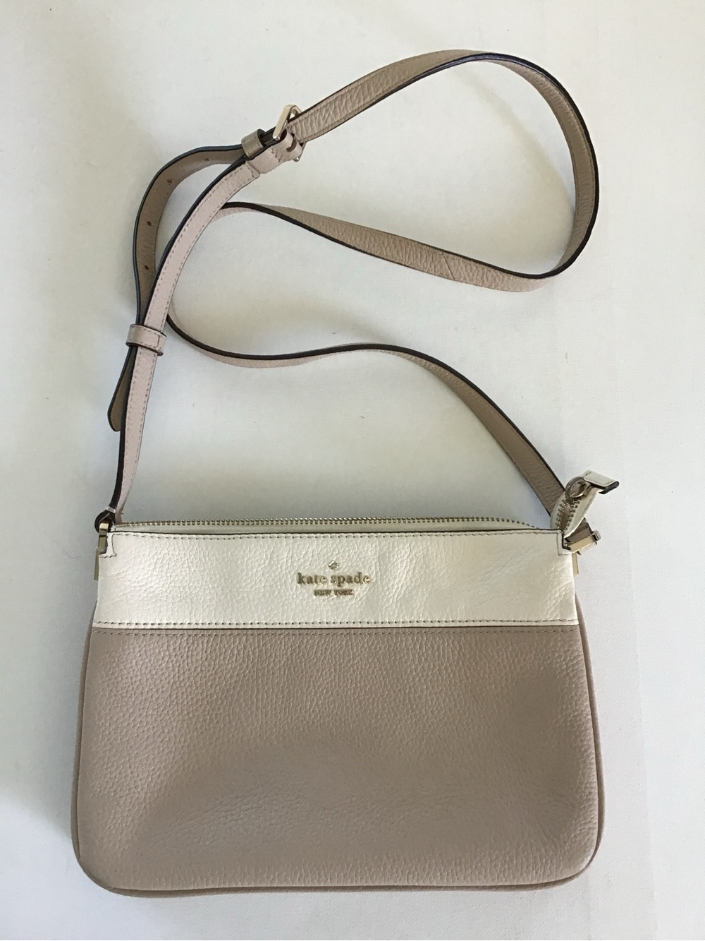 Kate Spade New York Leila Colorblock Triple Gusset Crossbody Bag Pebbled Leather
